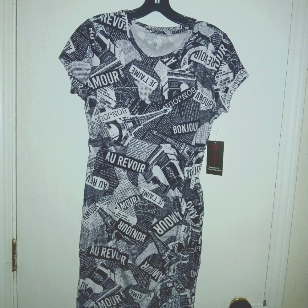 Black&White Print mini dress